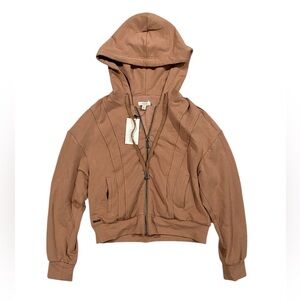 Ladaire‎ Women’s Tan Bella Zip Hooded Sweater XXS